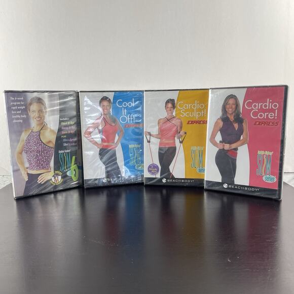 Workout DVDs Beach Body DVD SLIM SERIES New, Unopened Lot of 4 - Picture 1 of 11